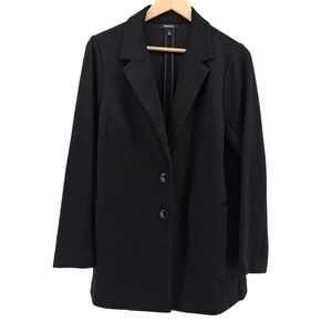 Torrid Womens Black Blazer Jacket Size 0 L 12 Career Workwear 2‎ Button Lined
